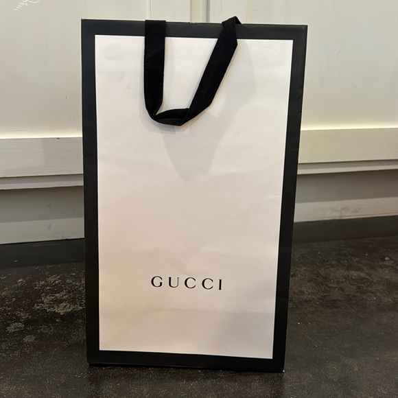 Gucci black & white shopping bag - Picture 1 of 4